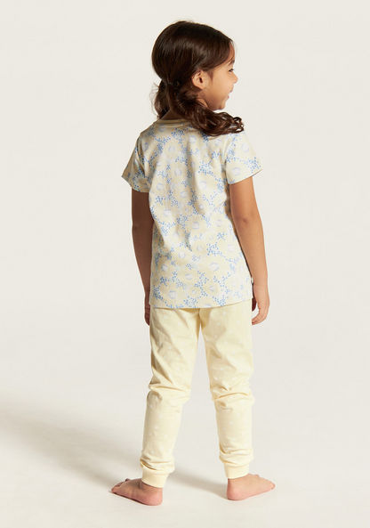 Juniors Printed Short Sleeves T-shirt and Pyjamas - Set of 3-Nightwear-image-8