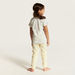 Juniors Printed Short Sleeves T-shirt and Pyjamas - Set of 3-Nightwear-thumbnail-8