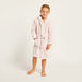 Juniors Textured Long Sleeves Bathrobe with Hood and Tie-Up Belt-Towels and Flannels-thumbnail-0