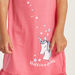 Juniors Unicorn Print Night Dress with Ruffles - Set of 2-Nightwear-thumbnailMobile-4
