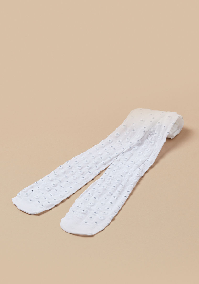 Juniors Textured Closed Feet Tights with Elasticised Waistband-Socks-image-0