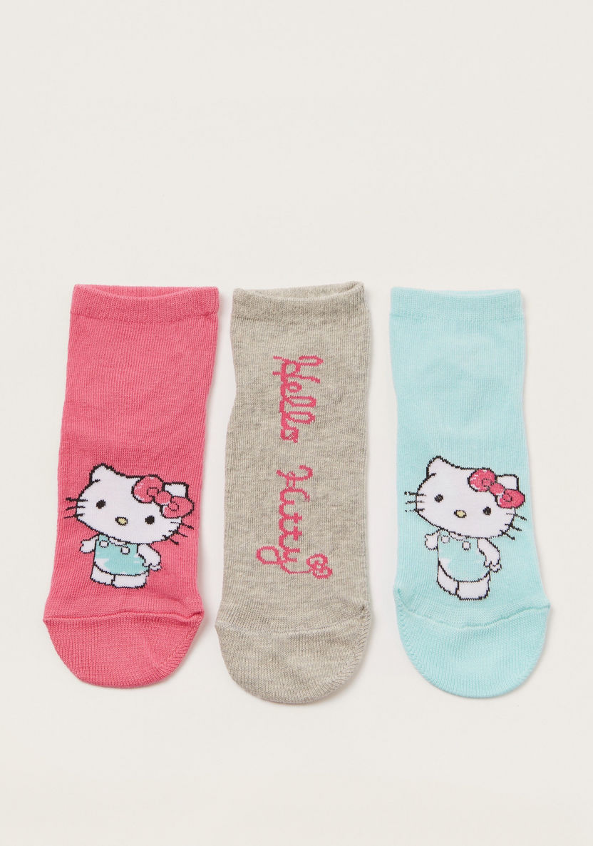 Sanrio Hello Kitty Print Socks - Set of 3-Socks-image-0