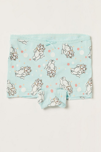 Disney Marie Print Boxers with Elasticated Waistband and Bow Detail - Set of 3