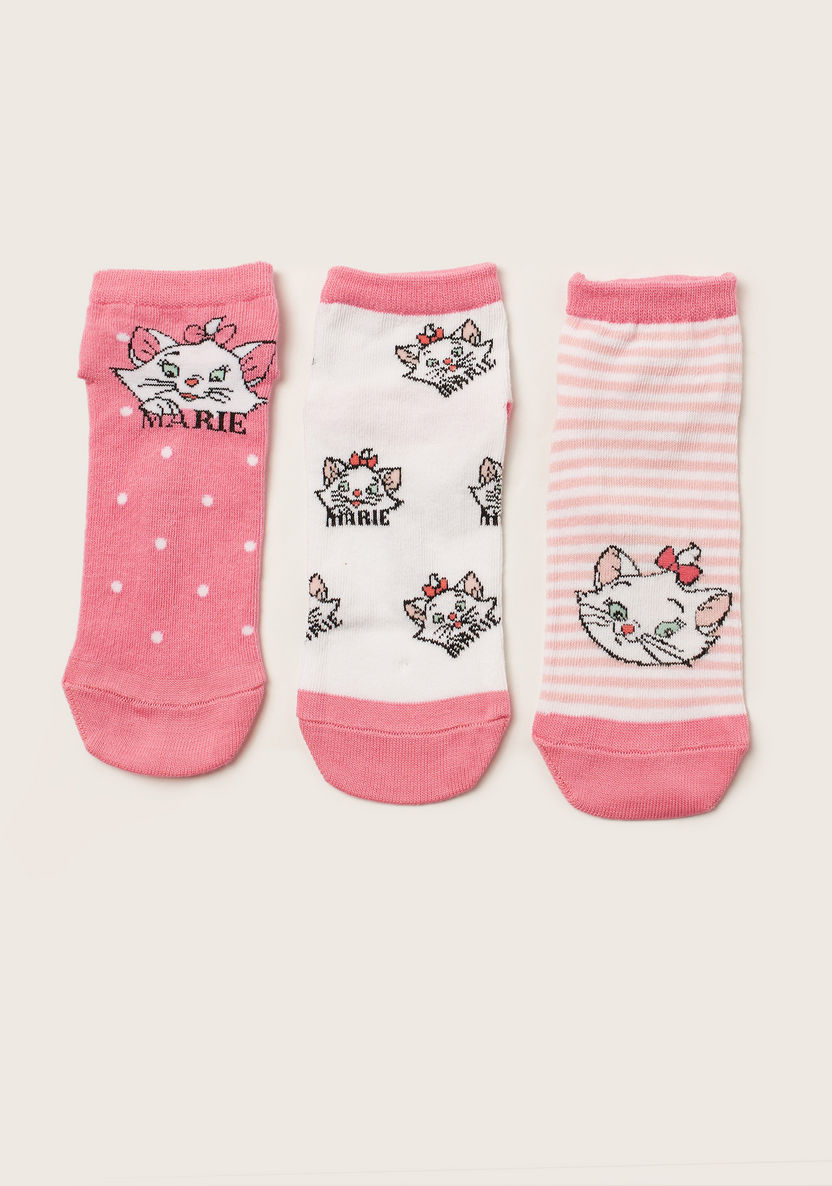 Disney Marie Cat Print Socks - Set of 3-Socks-image-0