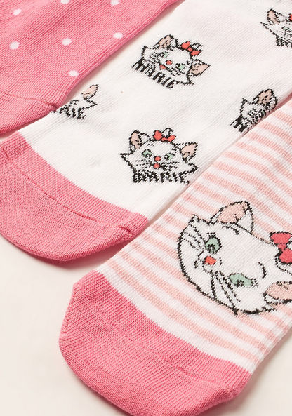 Disney Marie Cat Print Socks - Set of 3
