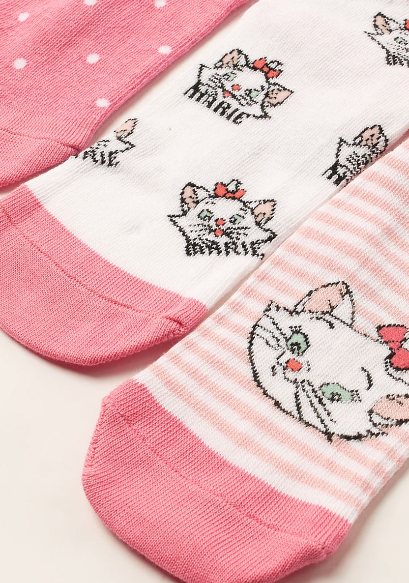 Disney Marie Cat Print Socks - Set of 3-Socks-image-2