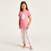 Juniors Unicorn Print Crew Neck T-shirt and Full Length Pyjama Set-Nightwear-thumbnail-1
