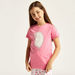 Juniors Unicorn Print Crew Neck T-shirt and Full Length Pyjama Set-Nightwear-thumbnail-2