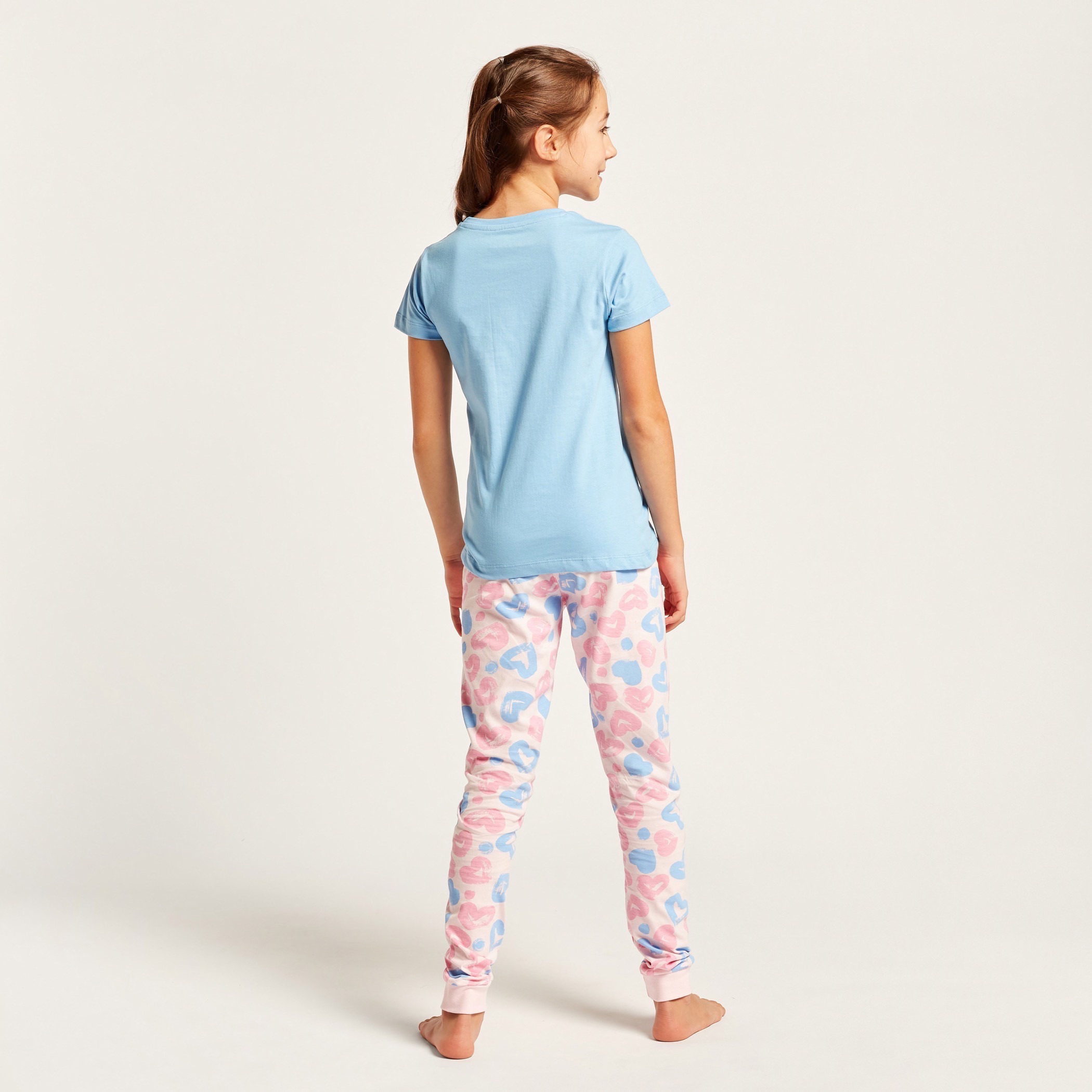 طقم بنطلونات بيجاما وتيشيرتات بطبعات 6 قطع من جونيورز-girls-clothing-multipacks-image-3