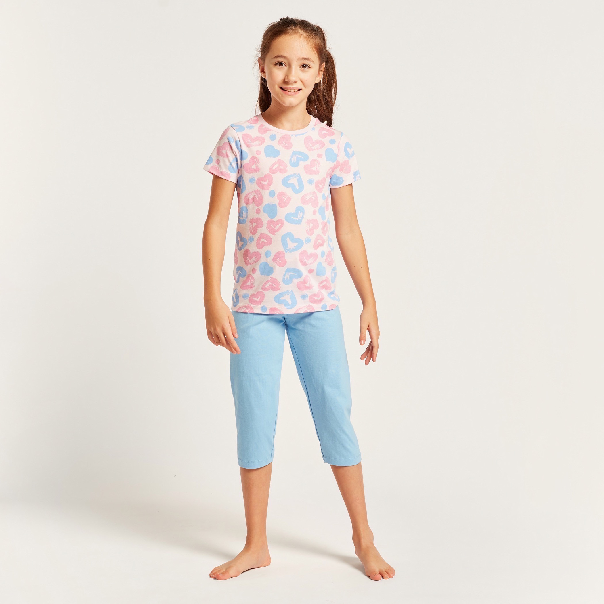 طقم بنطلونات بيجاما وتيشيرتات بطبعات 6 قطع من جونيورز-girls-clothing-multipacks-image-6