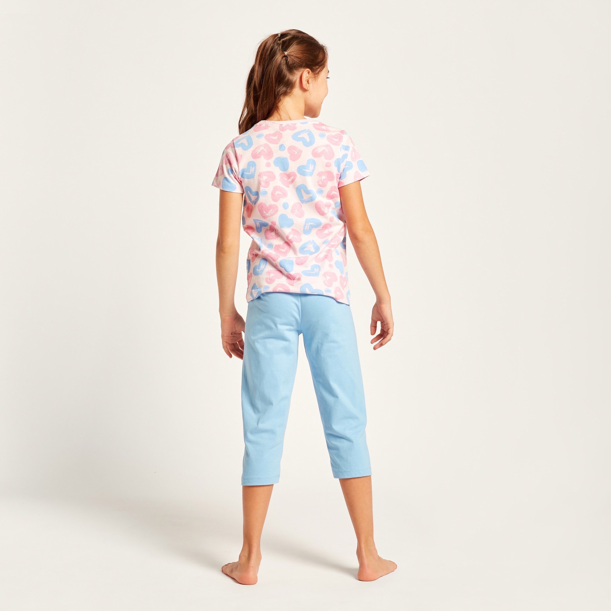 طقم بنطلونات بيجاما وتيشيرتات بطبعات 6 قطع من جونيورز-girls-clothing-multipacks-image-7