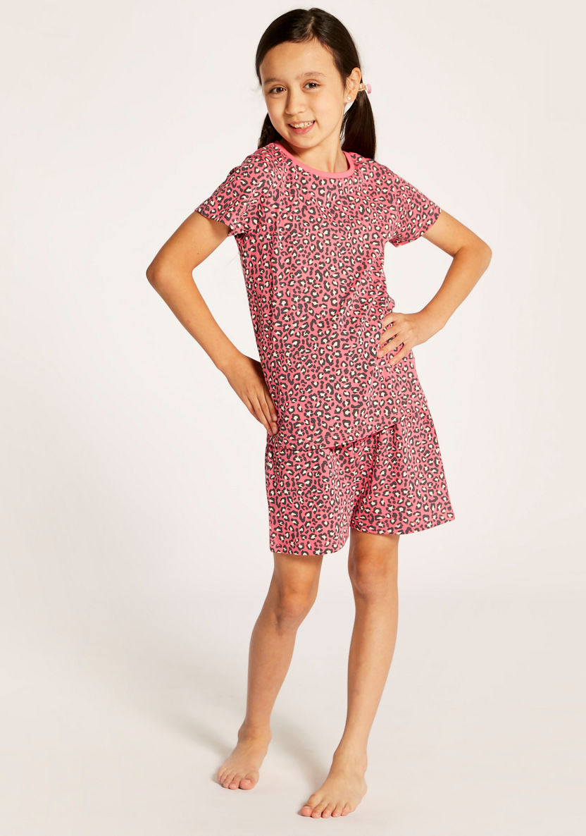 Juniors 6-Piece Printed T-shirt with Shorts and Pyjama Set-Nightwear-image-2