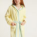 Juniors Long Sleeves Bathrobe with Tie-Up Belt and Hood-Towels and Flannels-thumbnail-2