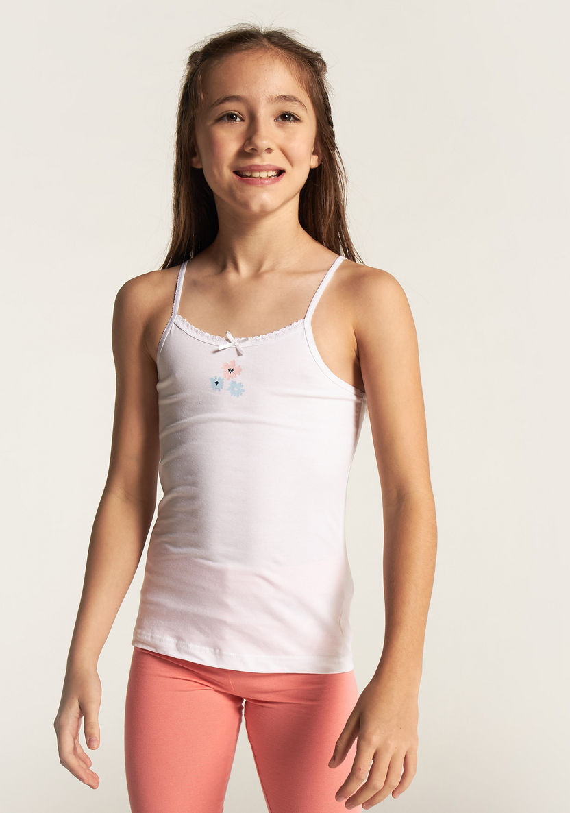 Juniors Assorted Lace Detail Vest with Bow Applique - Set of 7-Vests-image-10