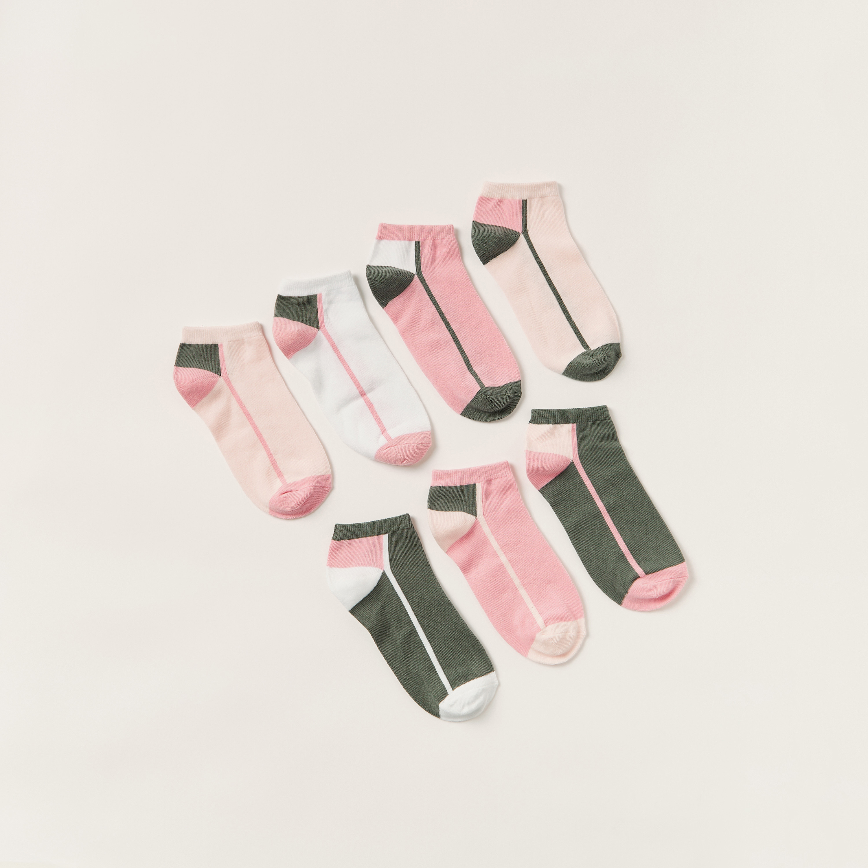 Juniors Colourblock Socks - Set of 7-girls-accessories-socks-image-1