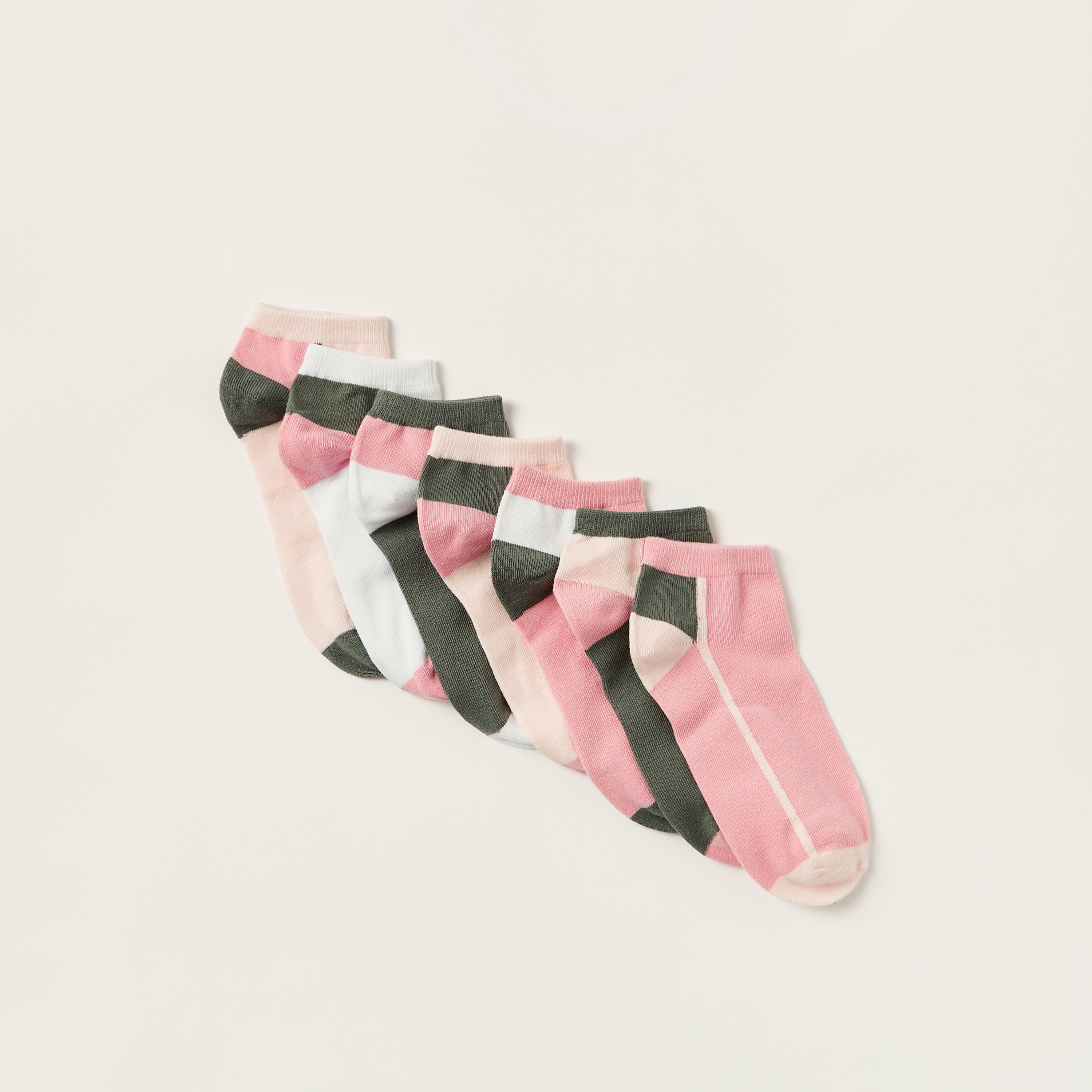 Juniors Colourblock Socks - Set of 7-girls-accessories-socks-image-2
