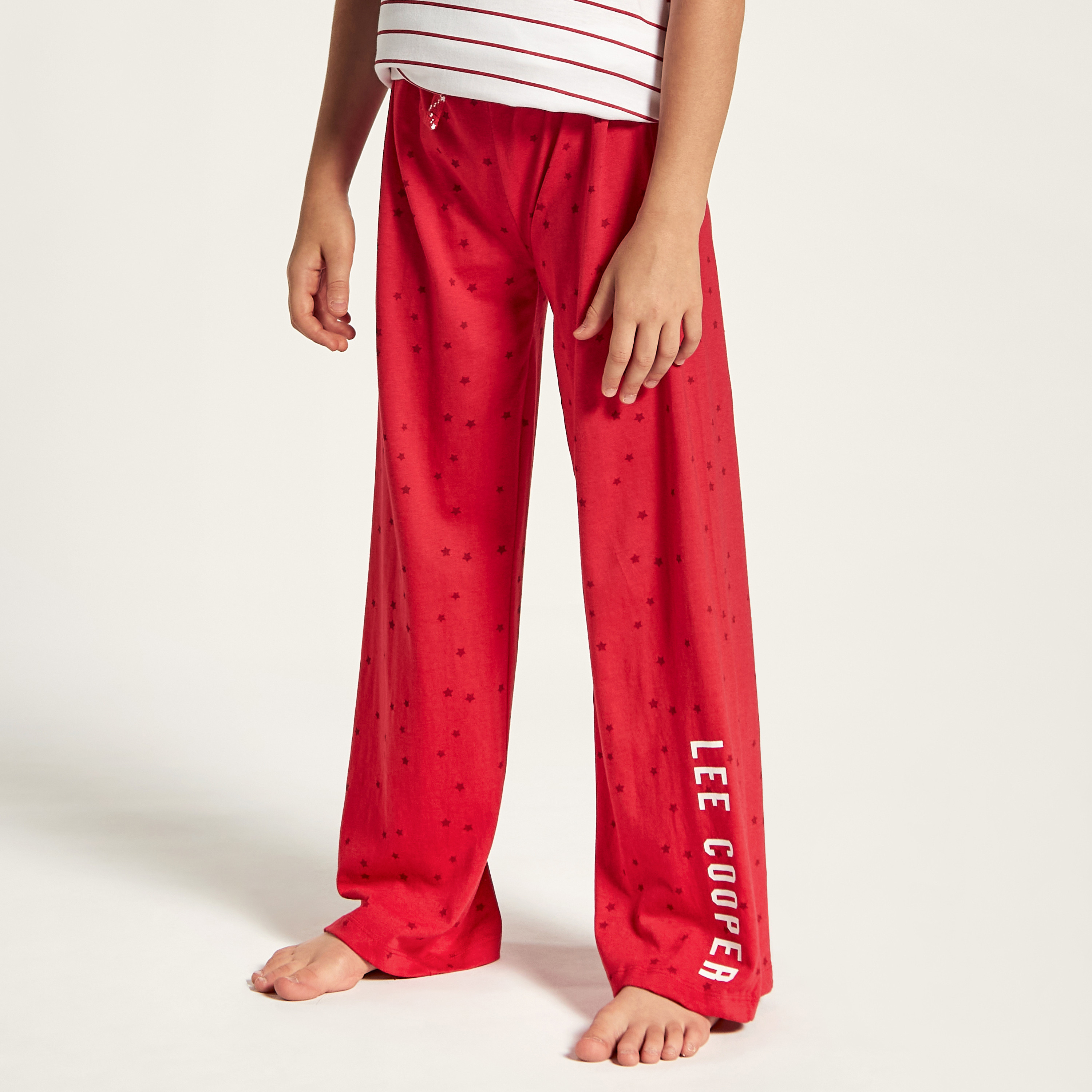 Lee Cooper Printed Round Neck T-shirt and Pyjama Set-girls-clothing-nightwear-image-4
