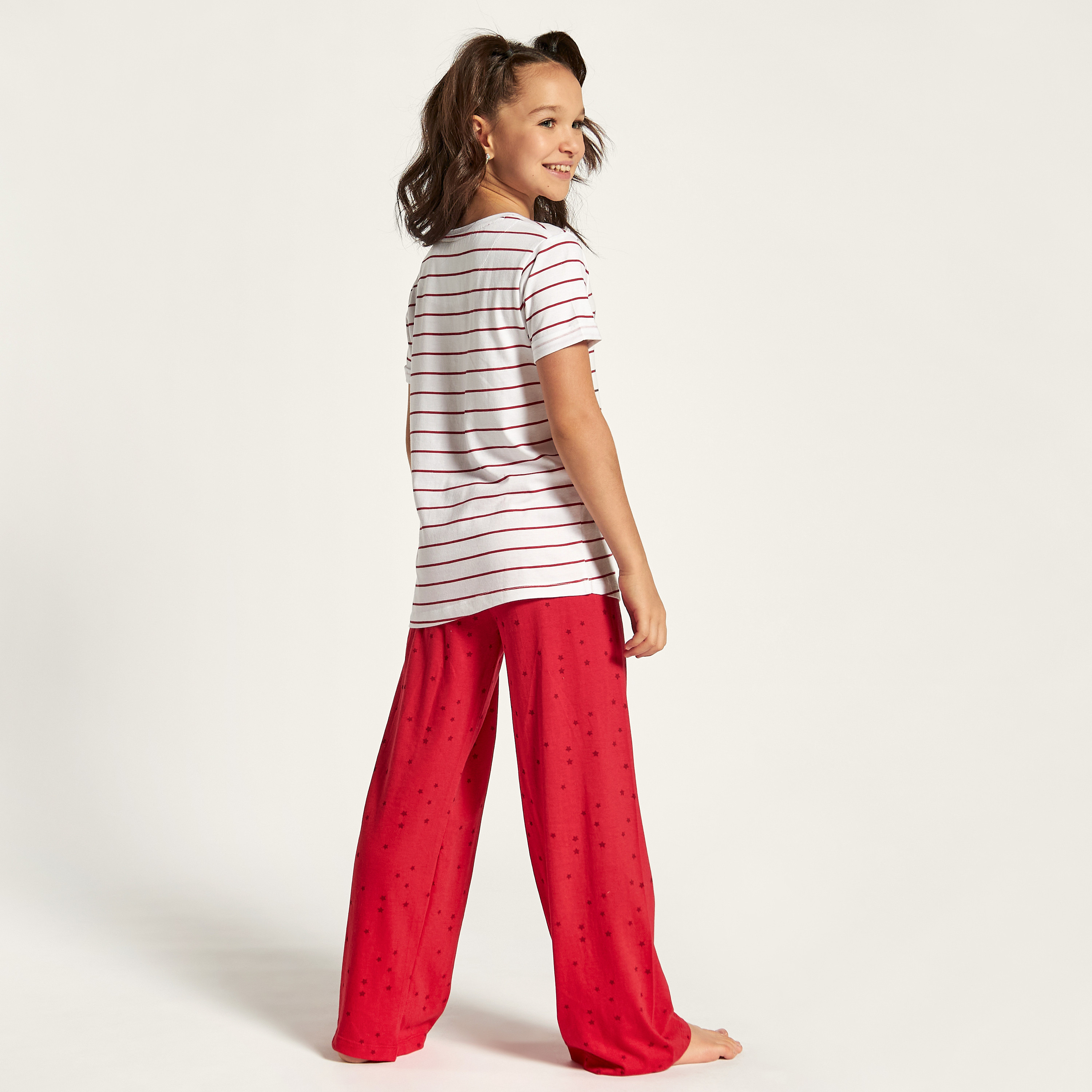 Lee Cooper Printed Round Neck T-shirt and Pyjama Set-girls-clothing-nightwear-image-5