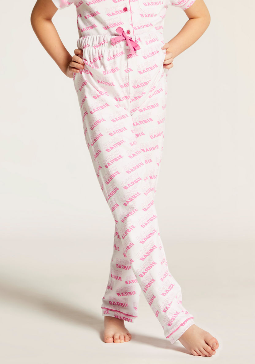 All Over Barbie Print Shirt and Pyjama Set-Nightwear-image-3