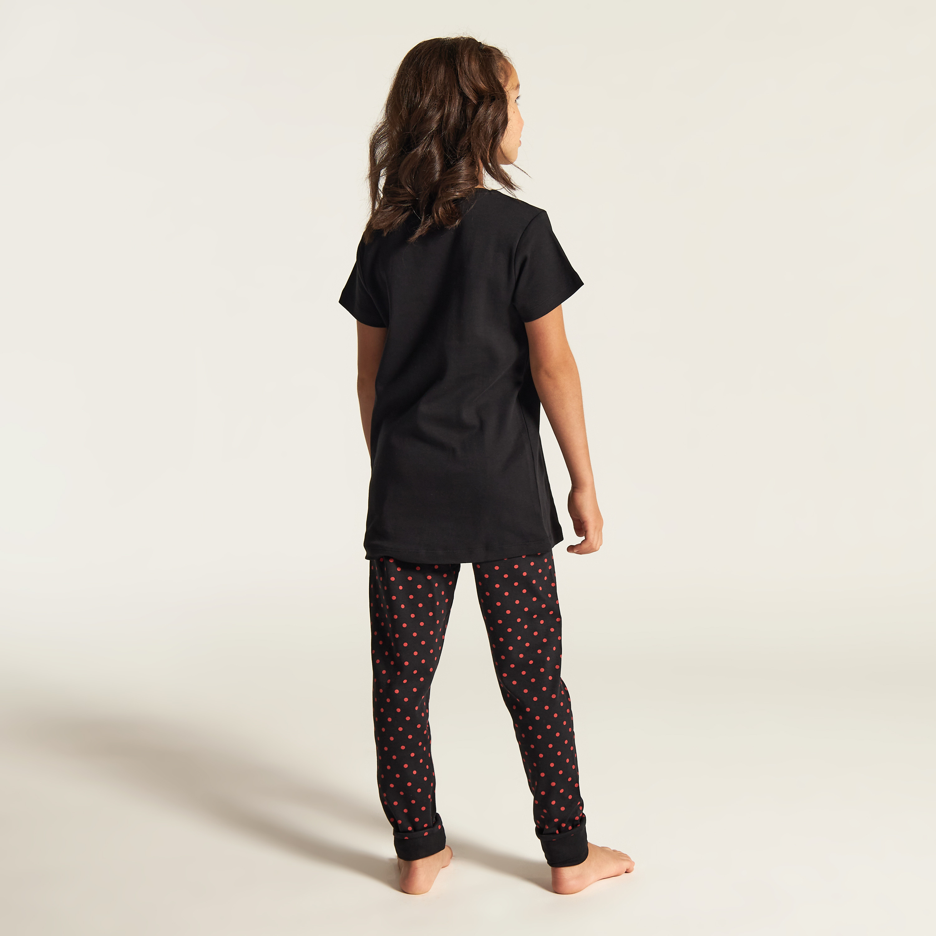 Disney Minnie Mouse Print T-shirt and Pyjama Set-girls-clothing-nightwear-image-4