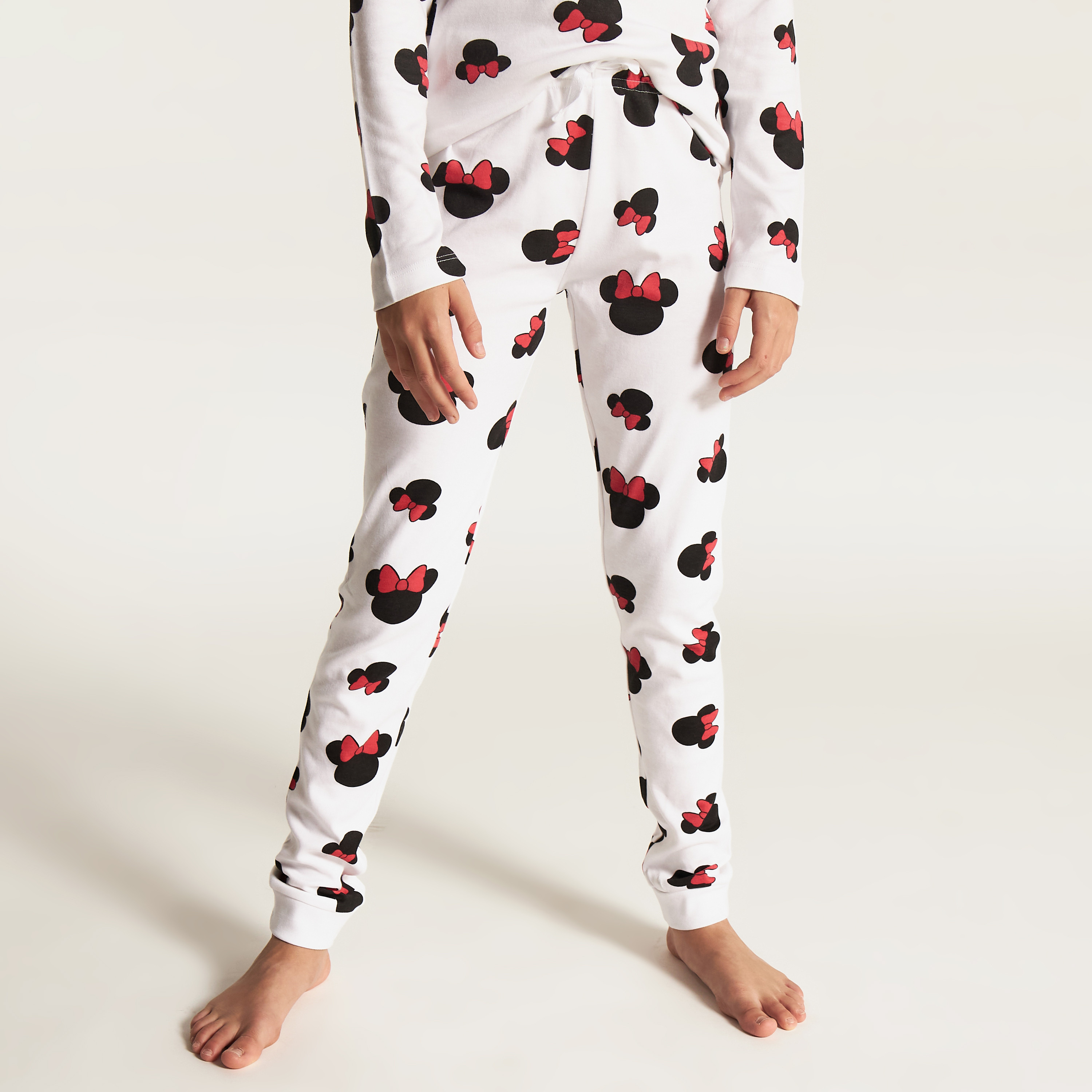 Disney Minnie Mouse Print T-shirt and Pyjama Set-girls-clothing-nightwear-image-4