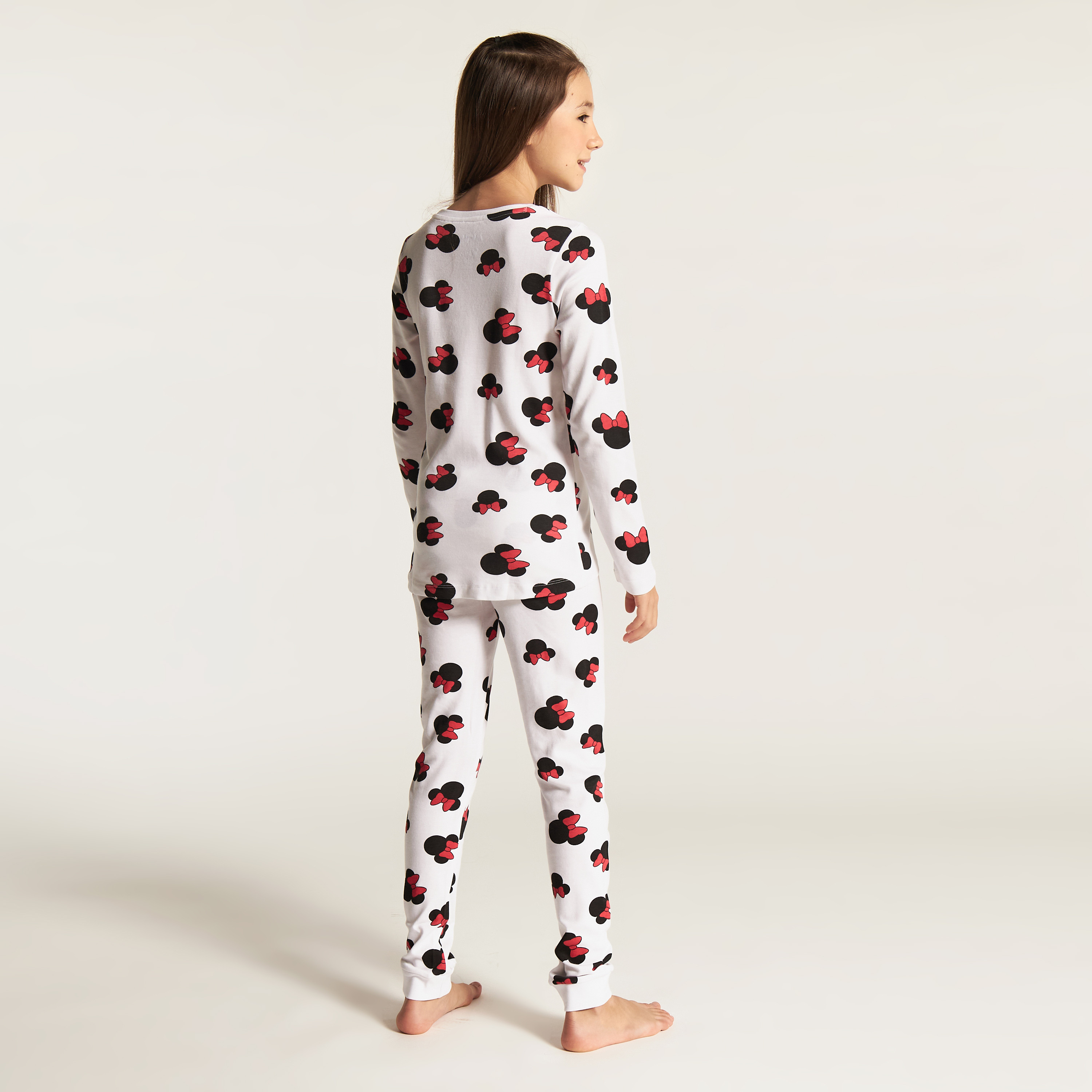 Disney Minnie Mouse Print T-shirt and Pyjama Set-girls-clothing-nightwear-image-5
