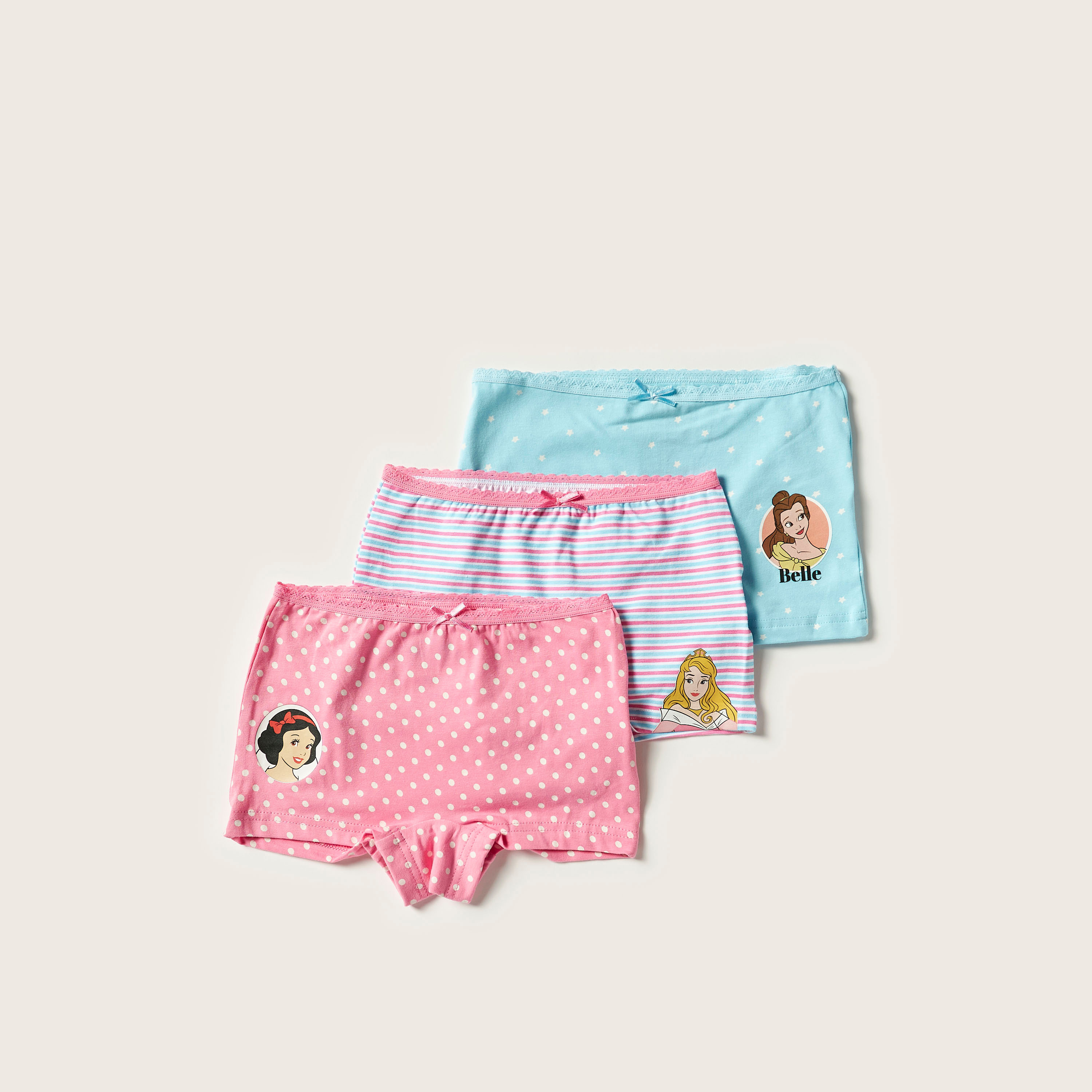 سراويل داخلية بوكسر بطبعات برنسيس من ديزني - طقم من 3 قطع-girls-clothing-multipacks-image-1
