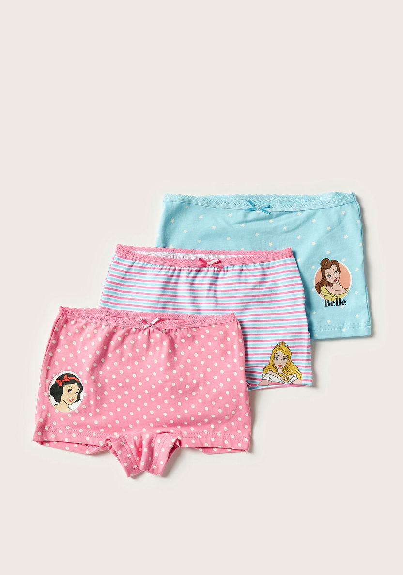 Disney Princess Print Boxers - Set of 3-Panties-image-0
