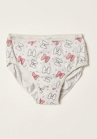 Minnie Mouse Print Briefs with Bow Applique - Set of 3