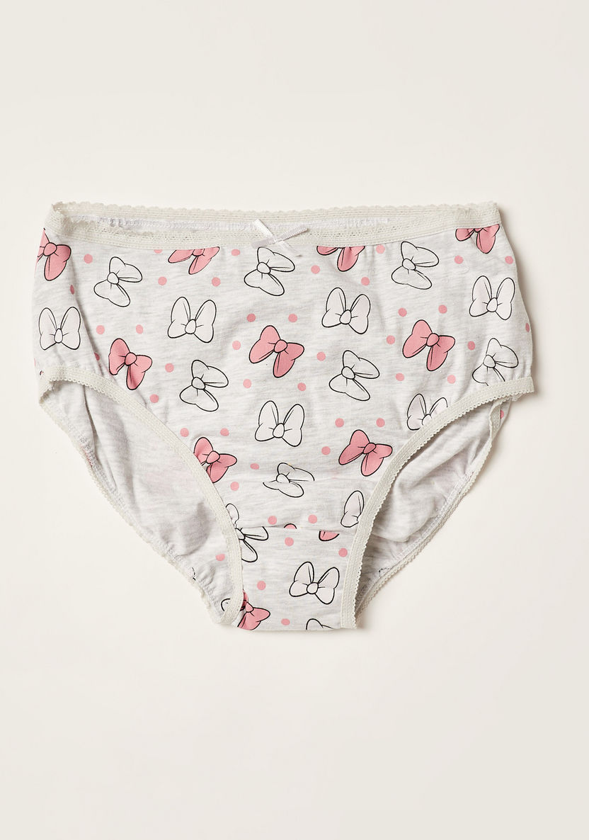 Minnie Mouse Print Briefs with Bow Applique - Set of 3-Panties-image-2