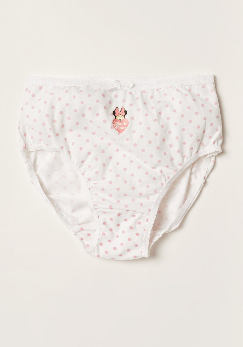 Minnie Mouse Print Briefs with Bow Applique - Set of 3-Panties-image-3