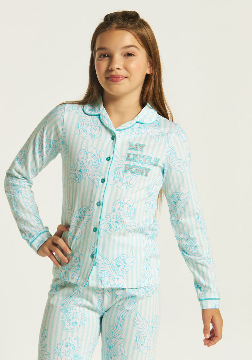 My Little Pony Print Shirt and Pyjama Set-Nightwear-image-2