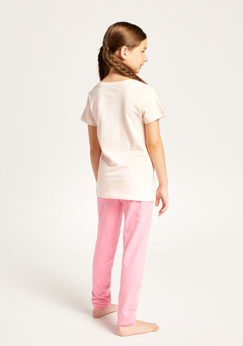 Nickelodeon Garfield Print Crew Neck T-shirt and Full Length Pyjama Set-Nightwear-image-4