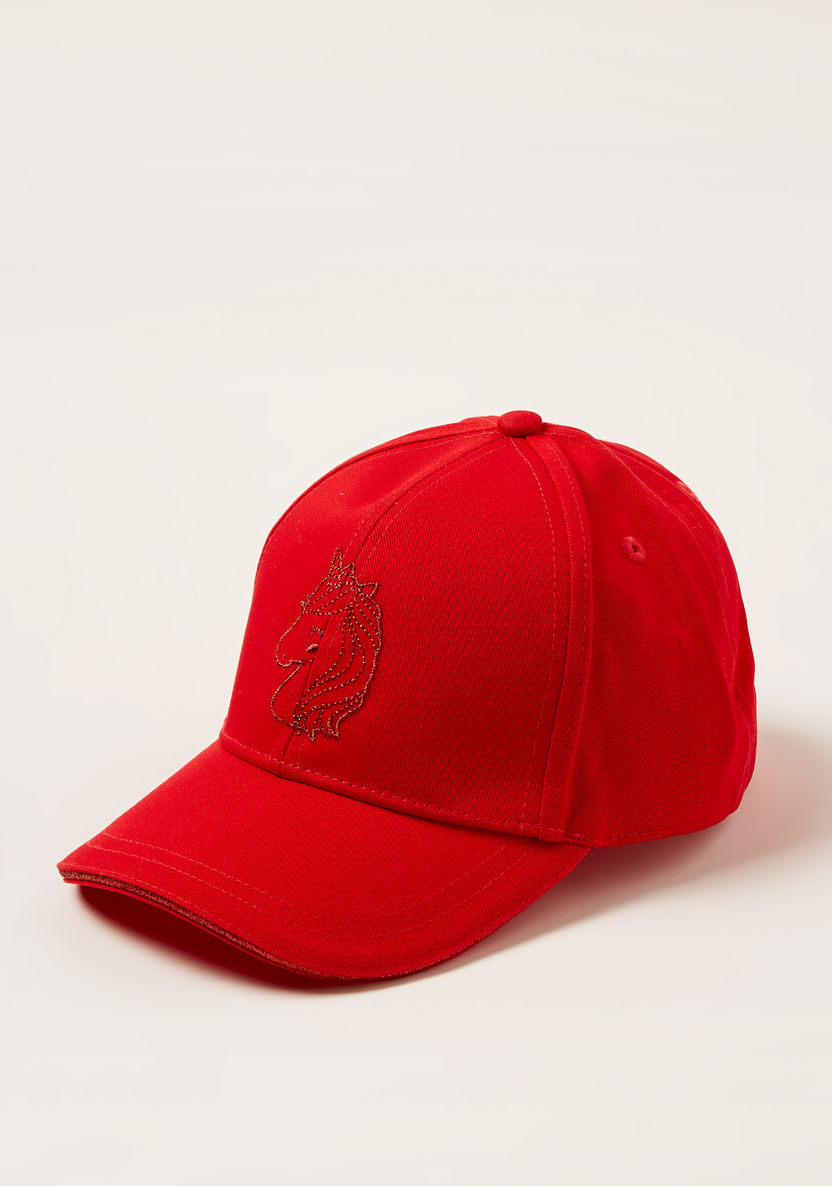 Juniors Unicorn Embroidered Cap with Hook and Loop Closure-Caps-image-0