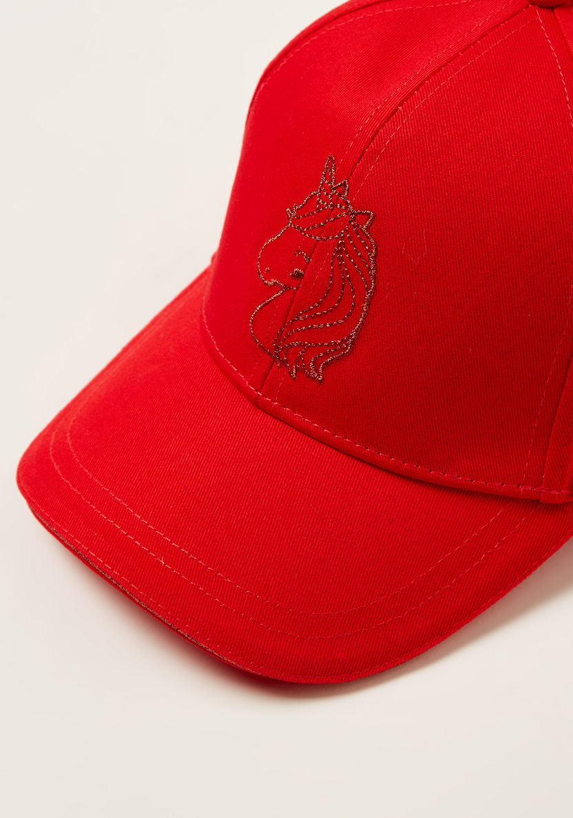 Juniors Unicorn Embroidered Cap with Hook and Loop Closure-Caps-image-1