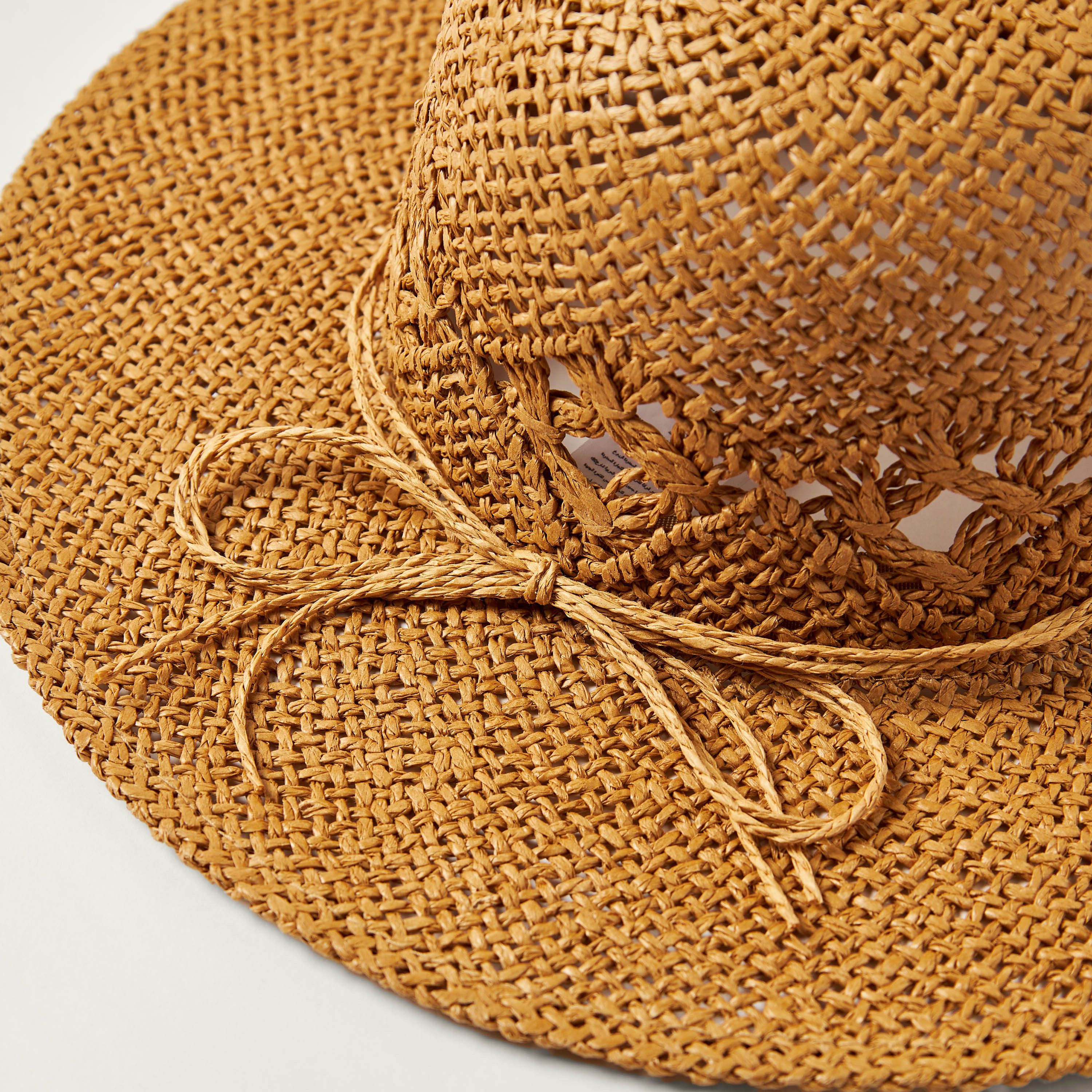 Juniors Weave Detail Hat with Bow Accent-girls-accessories-caps-image-2