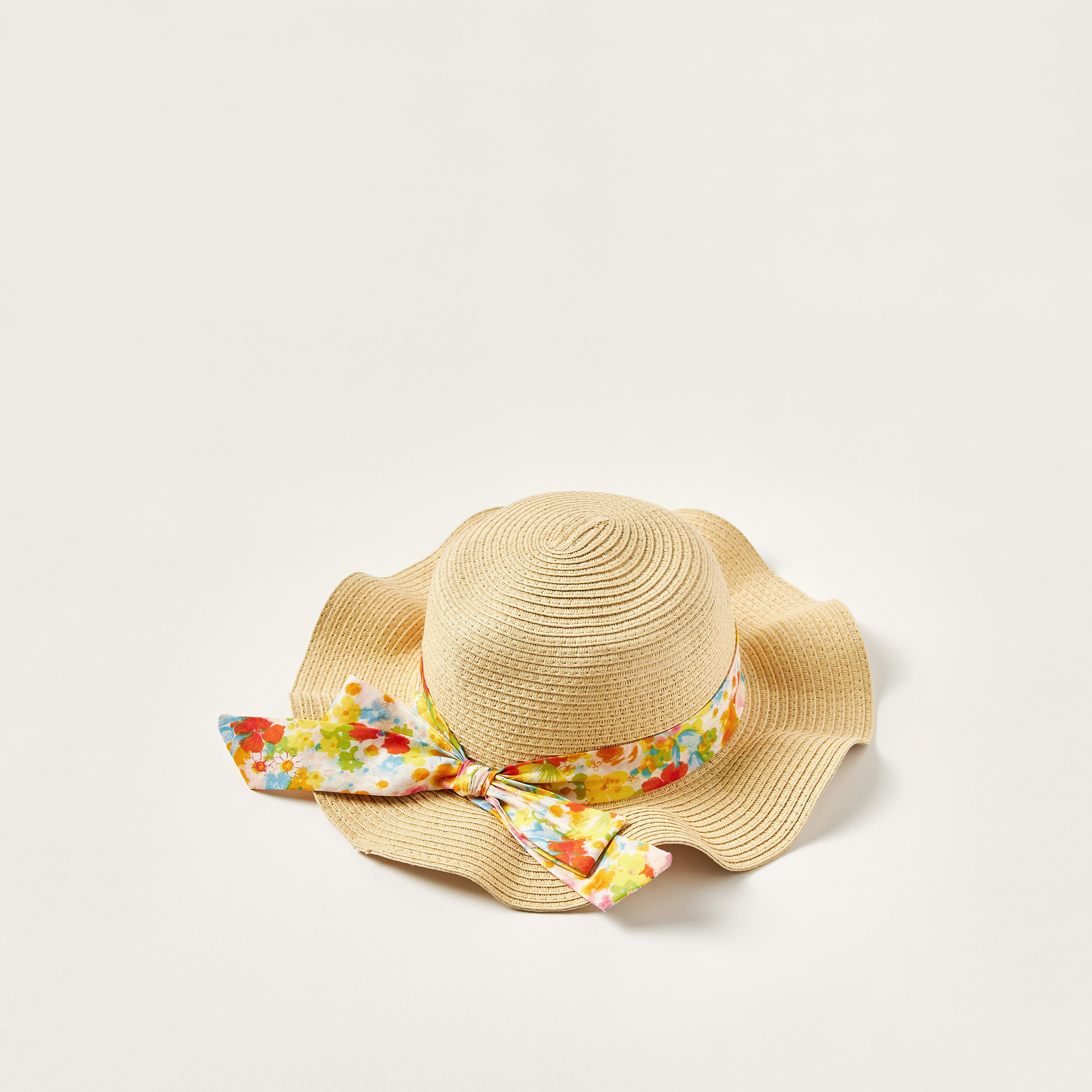 Juniors Textured Detail Hat with Bow Accent-girls-accessories-caps-image-1