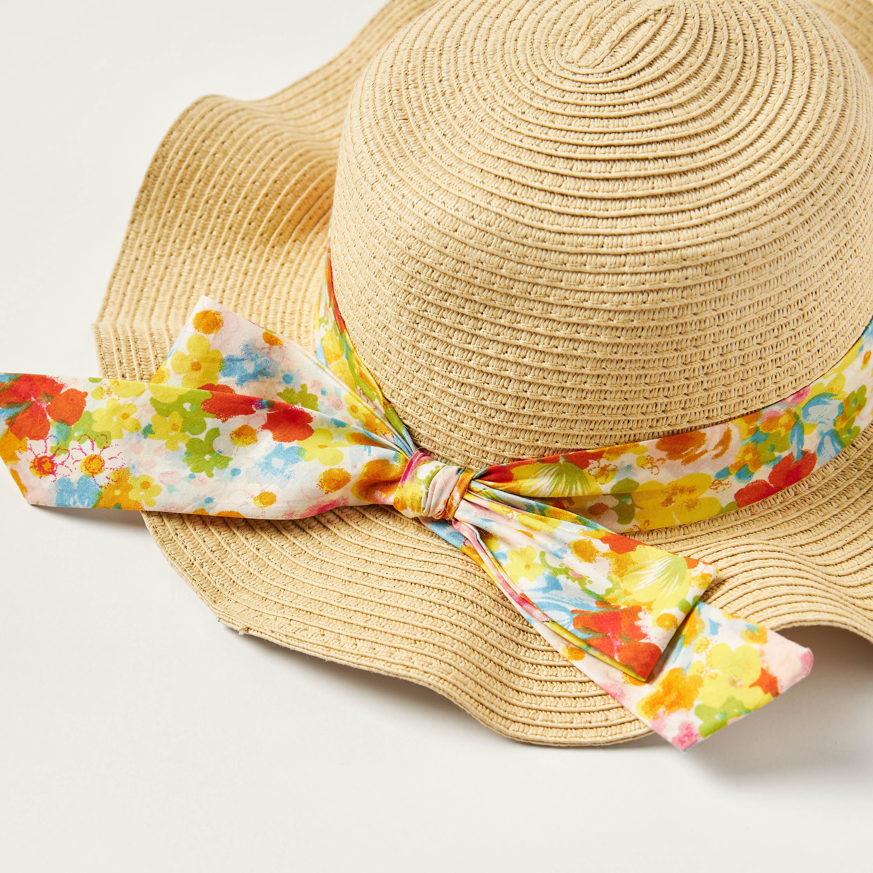 Juniors Textured Detail Hat with Bow Accent-girls-accessories-caps-image-2