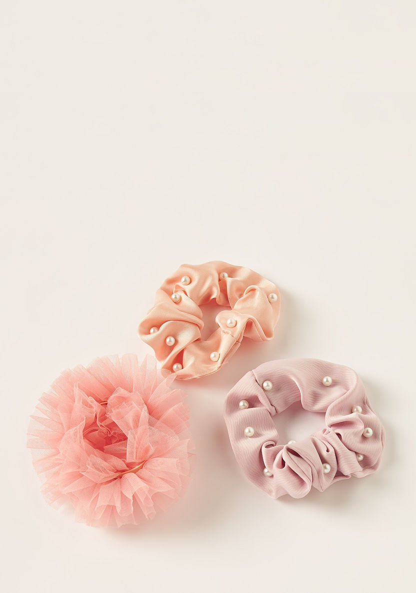 Juniors Embellished Scrunchie - Set of 3-Hair Accessories-image-0