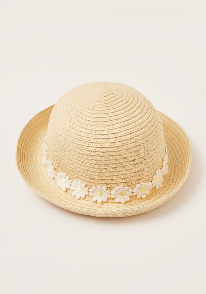 Juniors Textured Floral Accented Hat-Caps-image-1