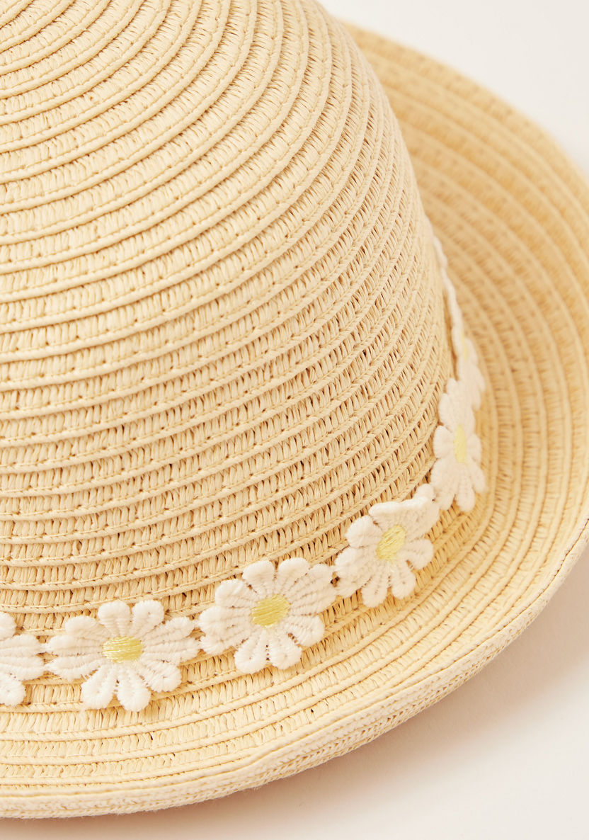 Juniors Textured Floral Accented Hat-Caps-image-3