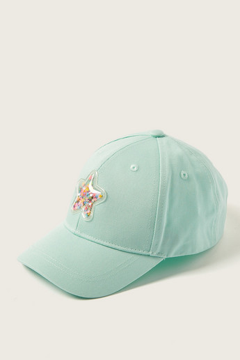 Juniors Embellished Cap with Hook and Loop Strap Closure