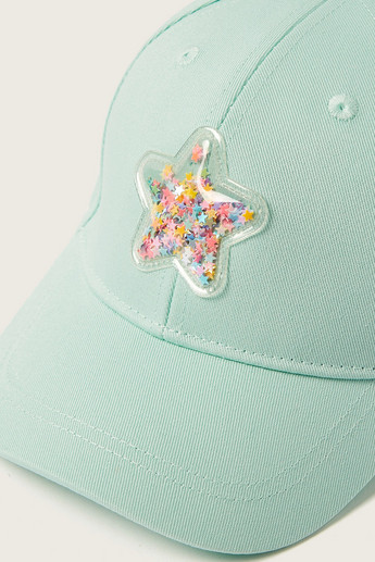 Juniors Embellished Cap with Hook and Loop Strap Closure