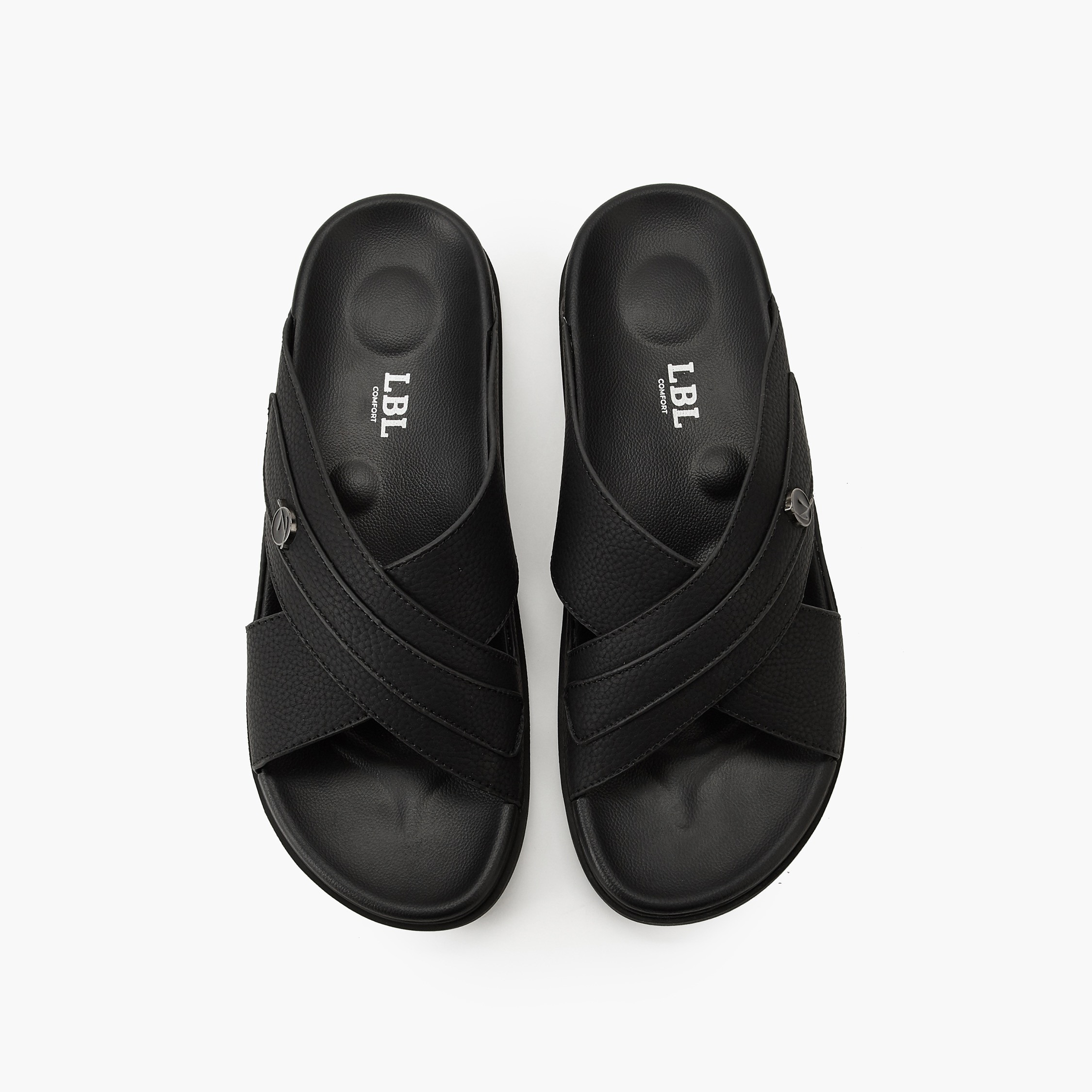 LBL by Shoexpress Men Slip-On Cross Strap Sandals-men-shoes-sandals-image-1