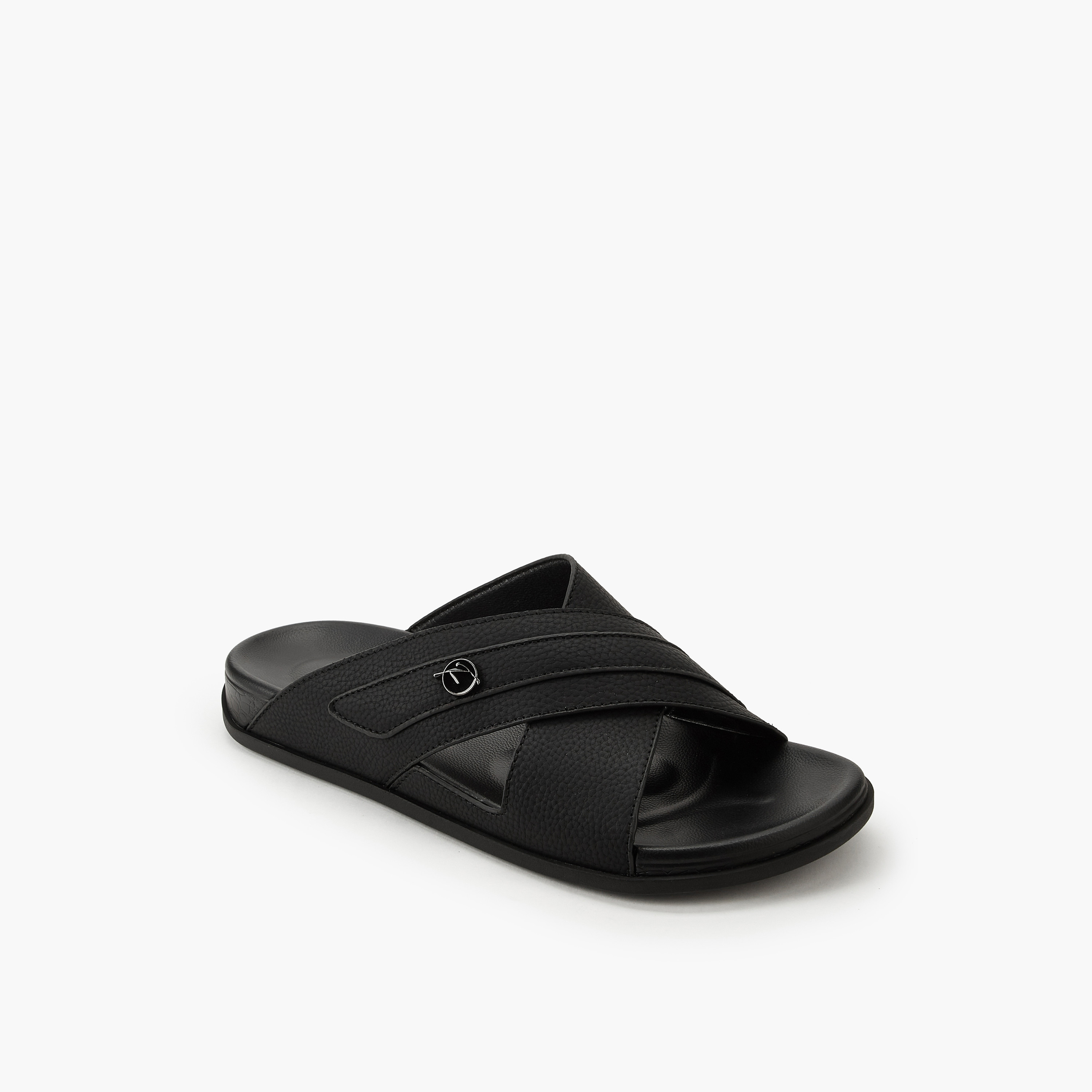 LBL by Shoexpress Men Slip-On Cross Strap Sandals-men-shoes-sandals-image-2