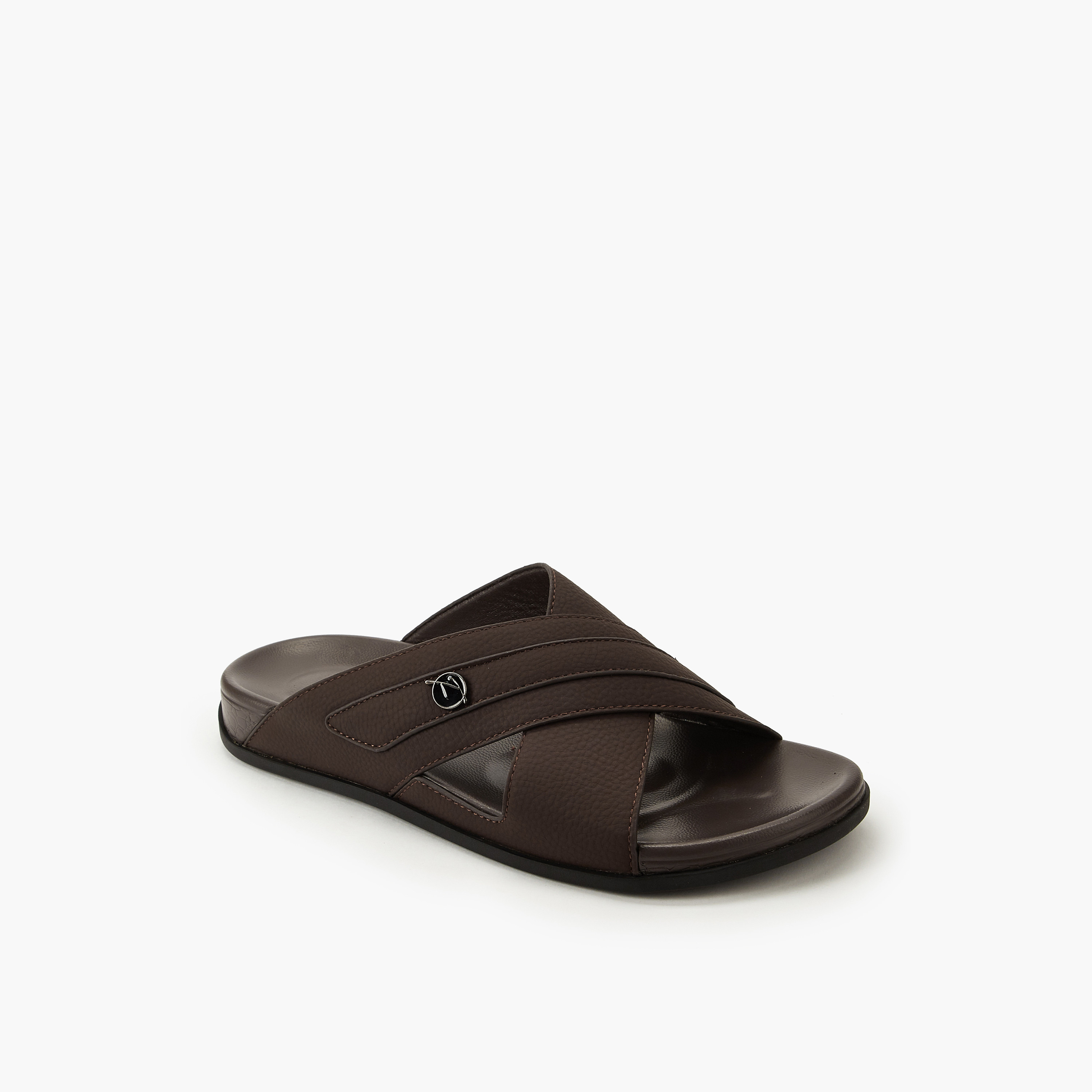 LBL by Shoexpress Men Slip-On Cross Strap Sandals-men-shoes-sandals-image-2