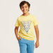 Juniors Printed T-shirt with Crew Neck and Short Sleeves-T Shirts-thumbnail-1