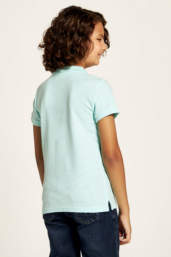 Juniors Solid Polo T-shirt with Short Sleeves