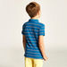 Juniors Striped Polo T-shirt with Short Sleeves-T Shirts-thumbnail-3