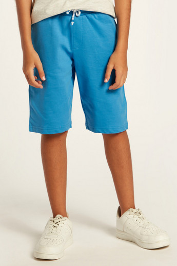 Juniors Solid Shorts with Elasticated Waistband and Pockets